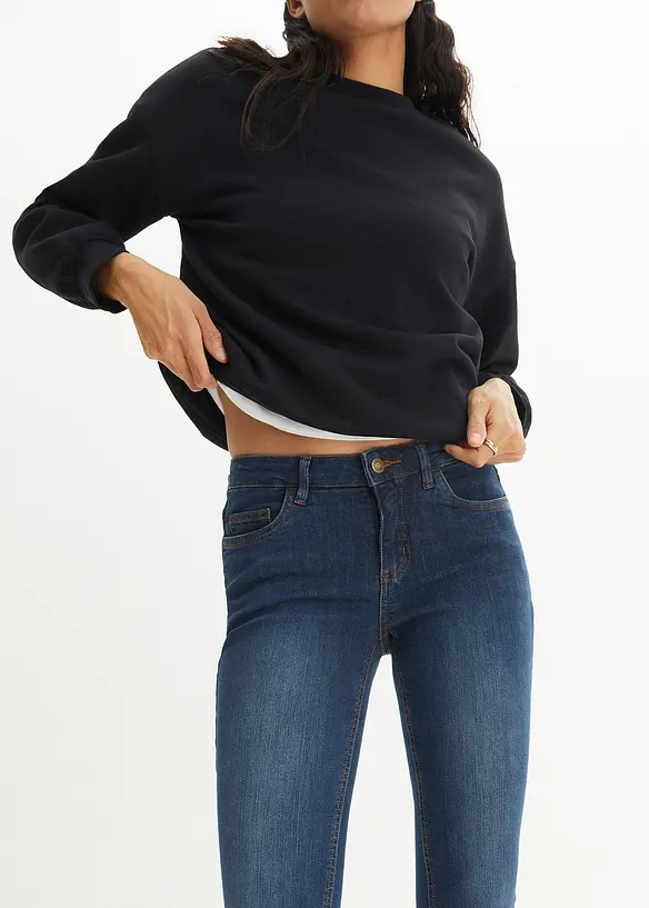 Jeans skinny elasticizzati, vita media, bonprix