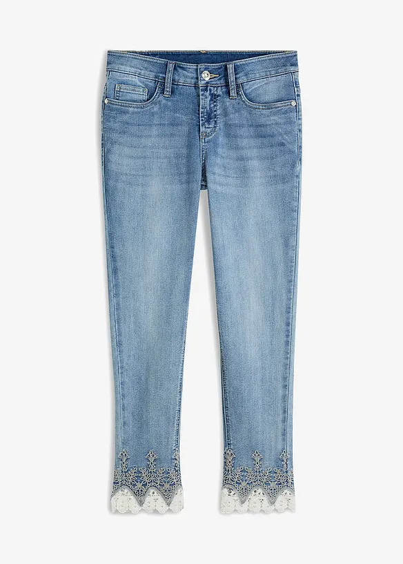 Jeans skinny con pizzo, bonprix
