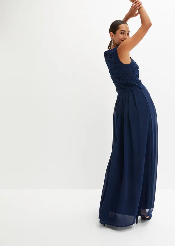 Abito lungo con pizzo, bonprix