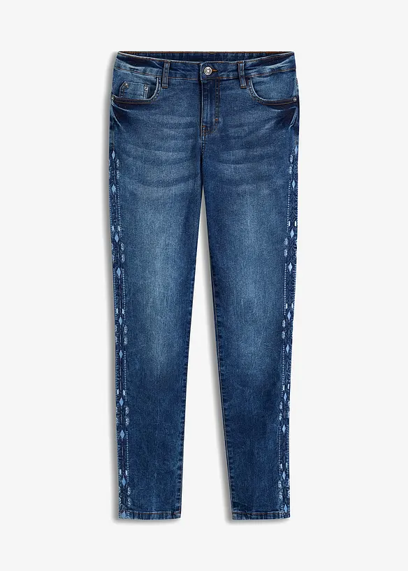 Jeans skinny elasticizzati, vita media, bonprix