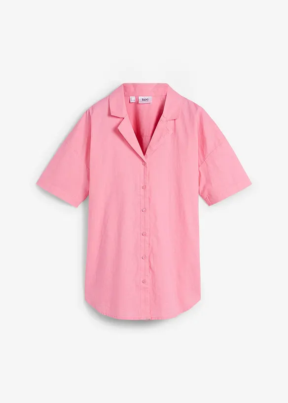 Camicetta casual oversize in misto lino leggero, bonprix