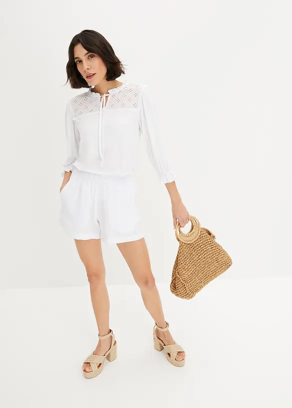 Shorts in mussola di puro cotone, bonprix