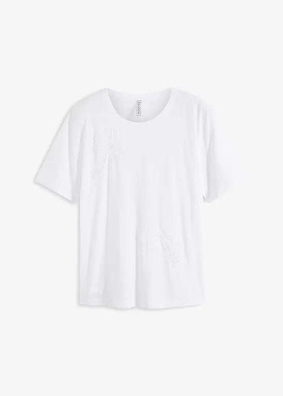 T-shirt con dettagli in pizzo, bonprix