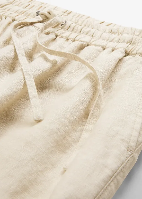 Pantaloni a palazzo in puro lino, bonprix