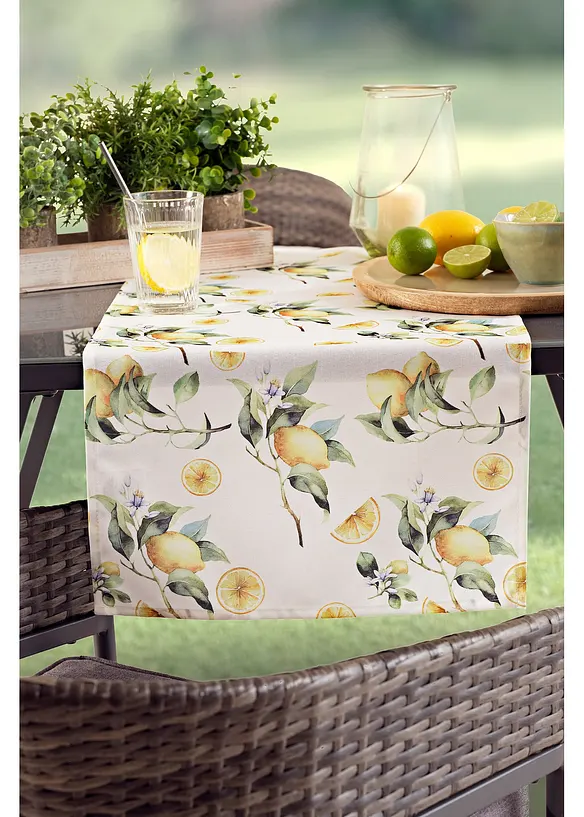 Runner tavolo con limoni stampati, bonprix