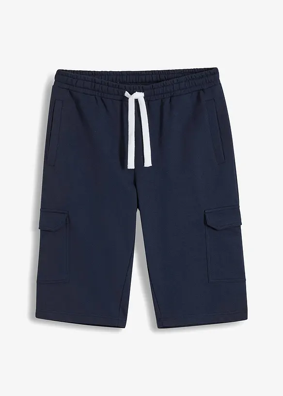 Bermuda in felpa di puro cotone biologico con tasche cargo, bonprix