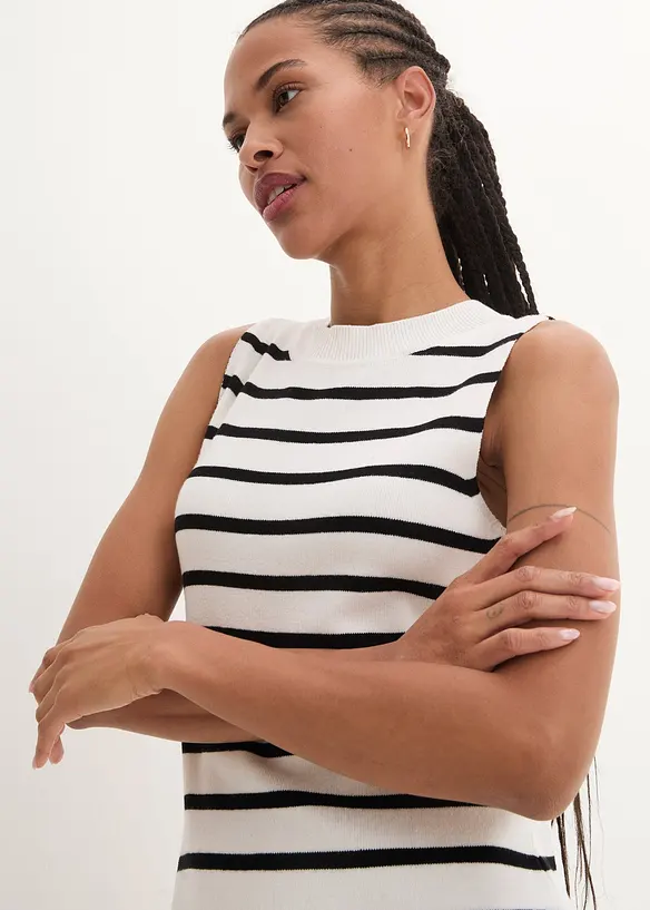 Abito in maglia fine leggera a righe, bonprix