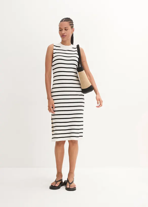 Abito in maglia fine leggera a righe, bonprix