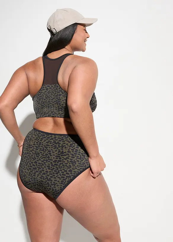 Bikini a bustier con inserto trasparente (set 2 pezzi), bonprix