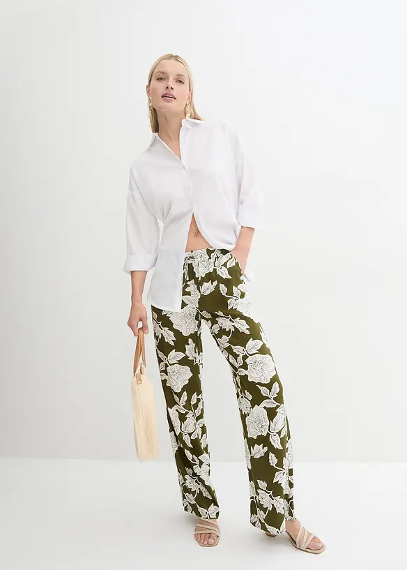 Pantaloni a palazzo in viscosa fluente, bonprix