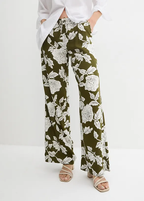 Pantaloni a palazzo in viscosa fluente, bonprix