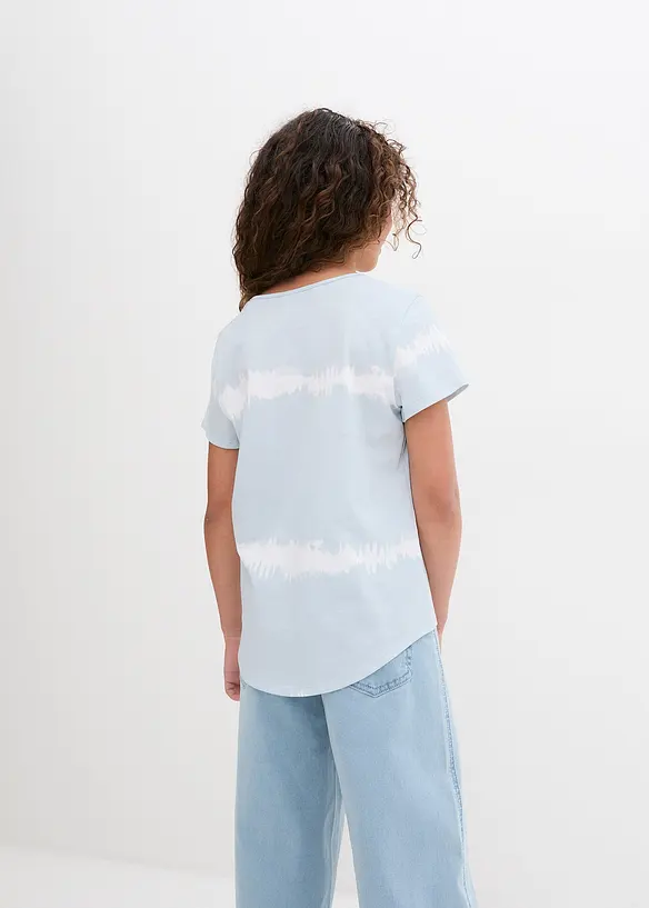 Maglia con fondo asimmetrico in puro cotone biologico, bonprix