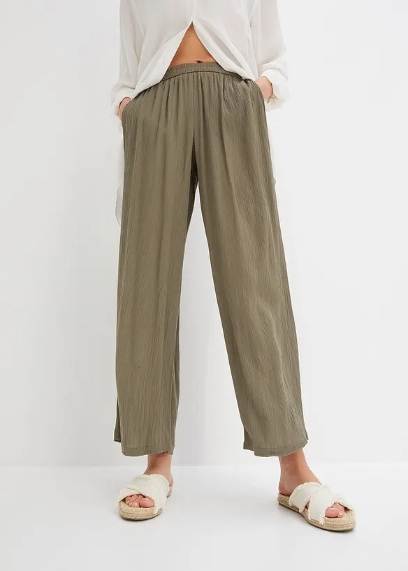 Pantaloni a palazzo in morbida viscosa, bonprix
