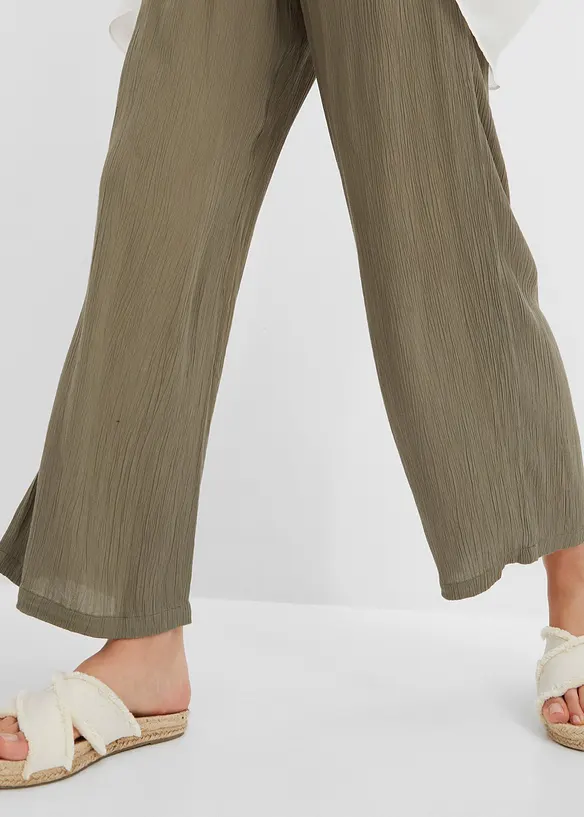 Pantaloni a palazzo in morbida viscosa, bonprix