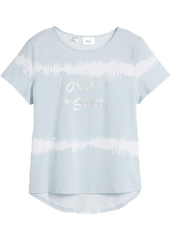 Maglia con fondo asimmetrico in puro cotone biologico, bonprix