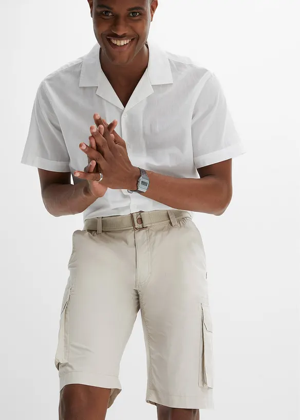 Bermuda cargo comodi in vita con cintura, regular fit, bonprix