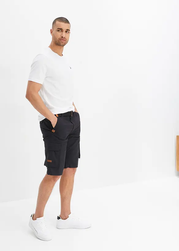 Bermuda cargo comodi in vita con cintura, regular fit, bonprix