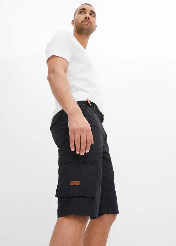 Bermuda cargo comodi in vita con cintura, regular fit, bonprix