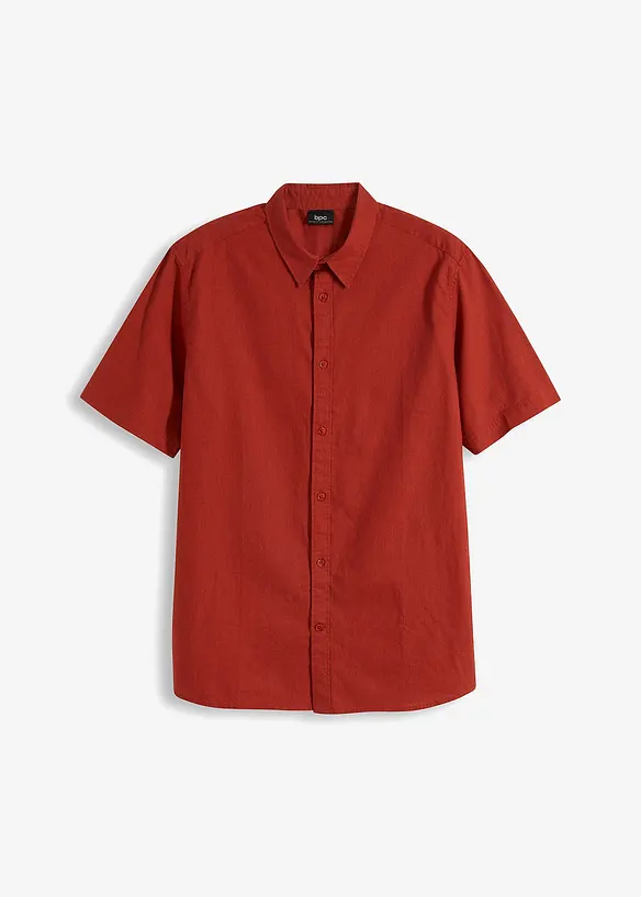 Camicia a maniche corte in fresco misto lino, bonprix