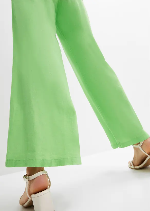 Pantaloni larghi in misto lino fresco e leggero, bonprix