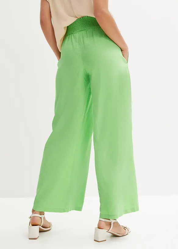 Pantaloni larghi in misto lino fresco e leggero, bonprix