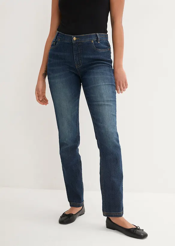 Jeans skinny con bordo vita comodo, vita media, bonprix