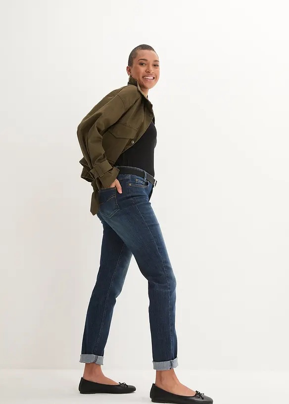 Jeans skinny con bordo vita comodo, vita media, bonprix