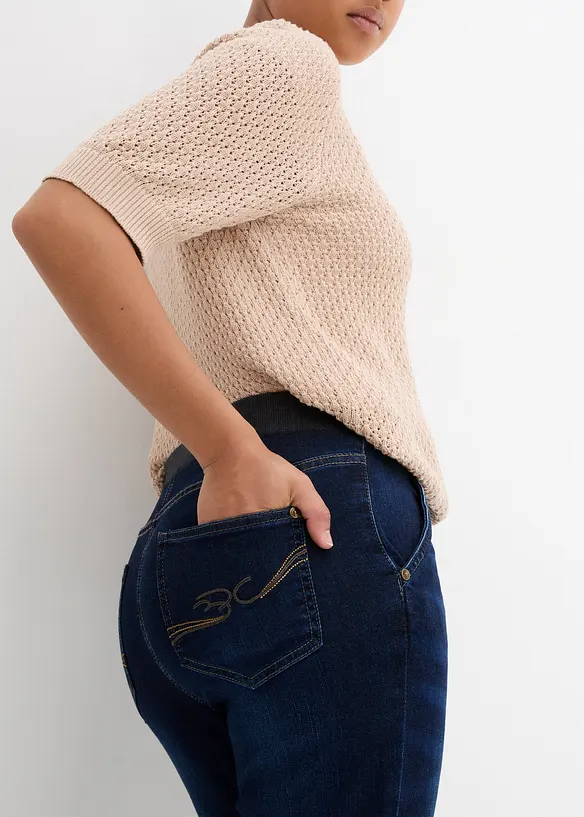 Jeans boyfriend con bordo vita comodo, vita media, bonprix