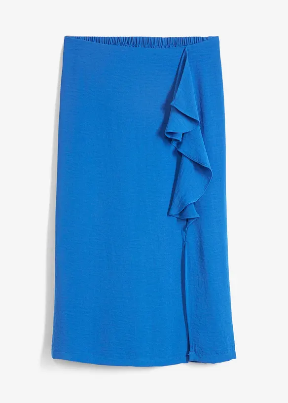 Gonna in satin con volant, bonprix