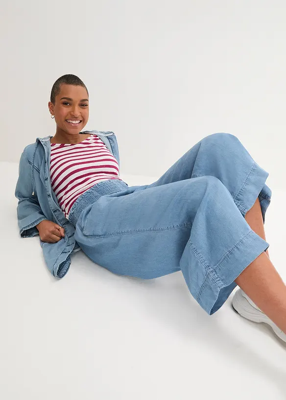 Pantaloni culotte in lyocell, bonprix