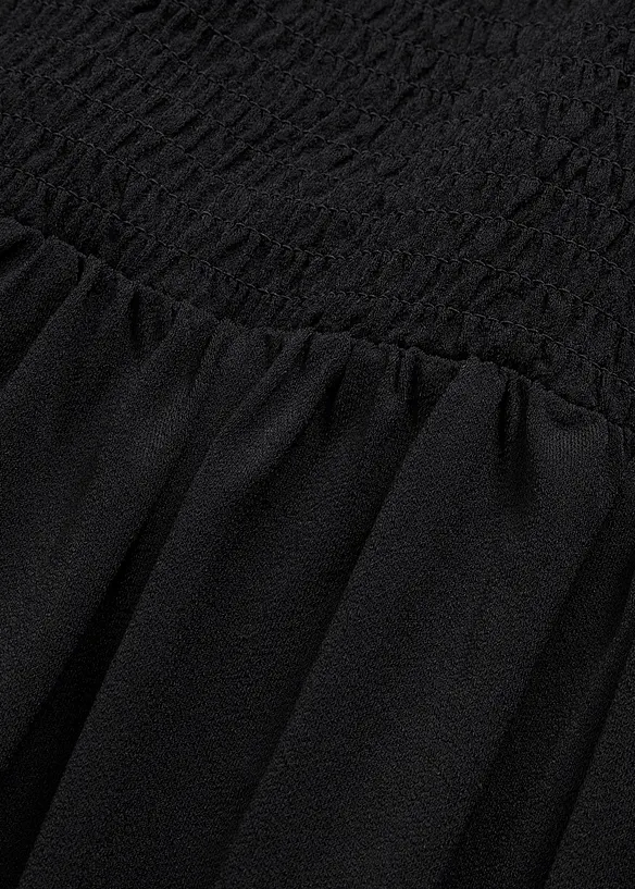 Abito in crêpe leggero con dettaglio smock, bonprix