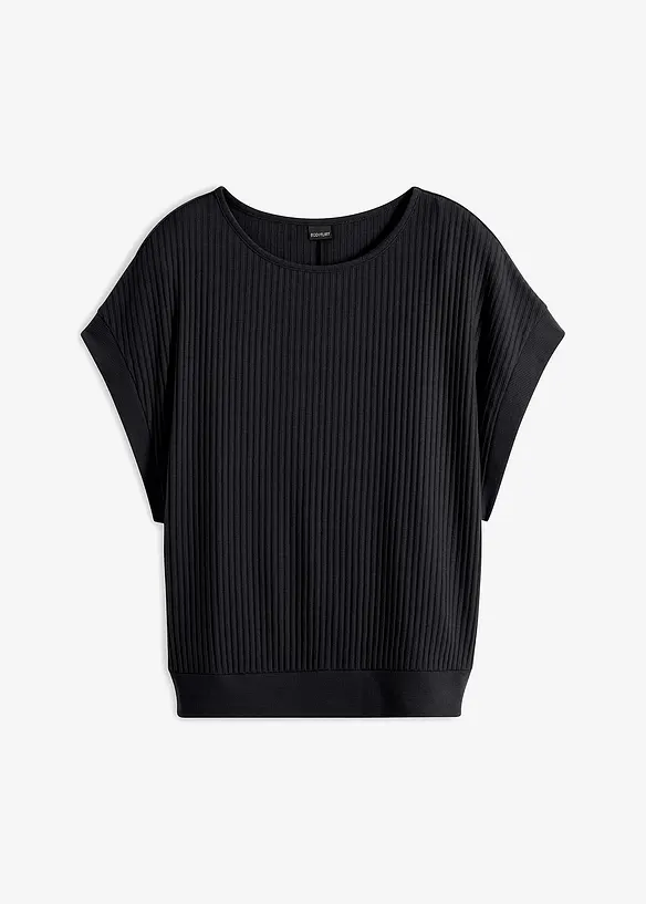 Maglia a coste con maniche a pipistrello, bonprix