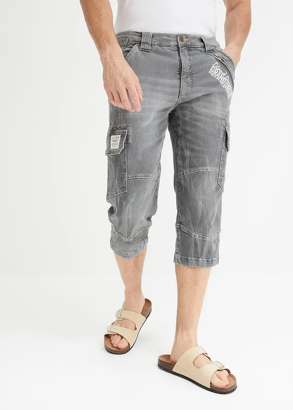 Jeans a pinocchietto con tasche cargo, loose fit, bonprix