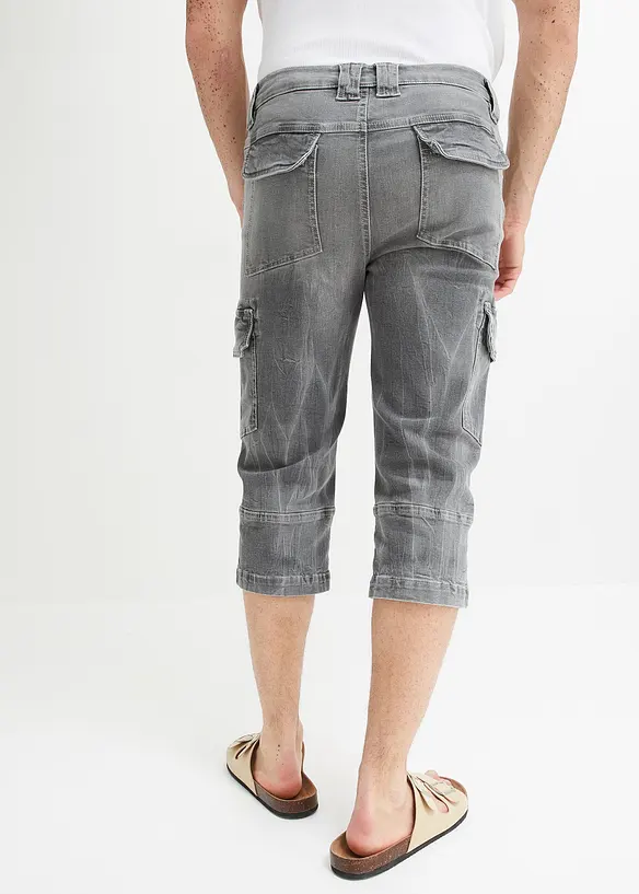 Jeans a pinocchietto con tasche cargo, loose fit, bonprix