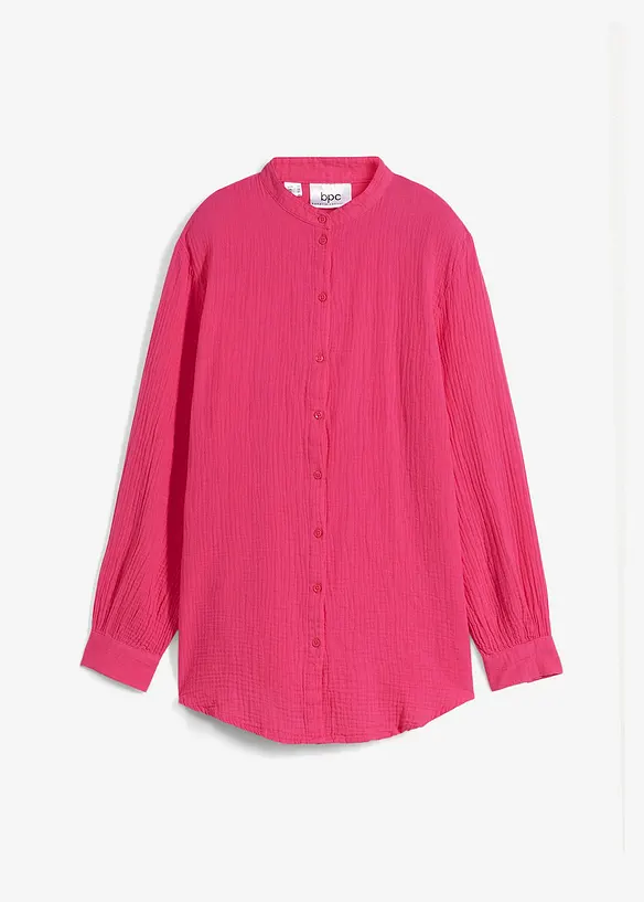 Camicia lunga in mussola di cotone, bonprix