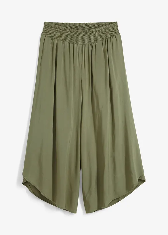 Pantaloni culotte al polpaccio in viscosa, bonprix