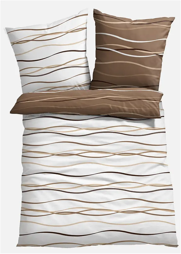 Biancheria da letto double face con onde, bonprix