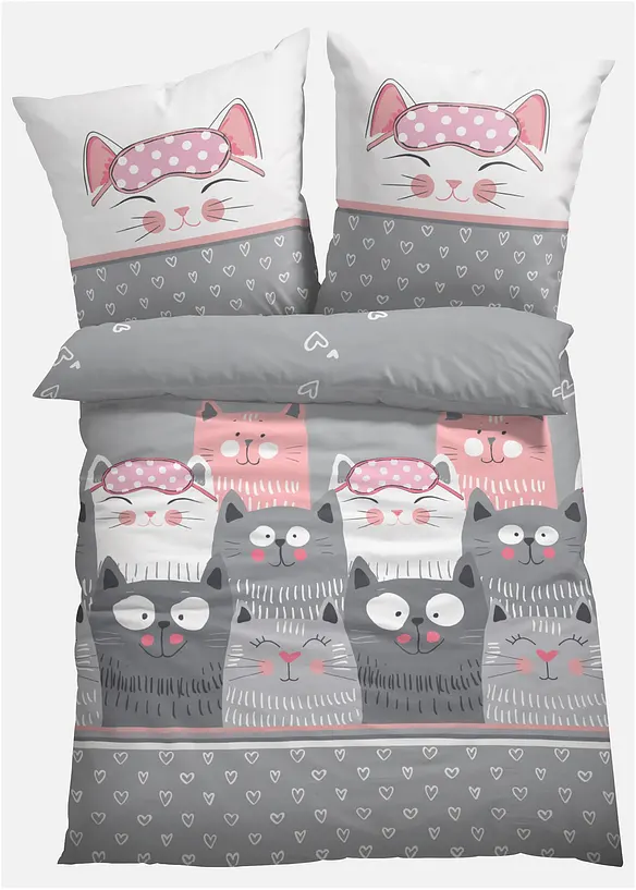 Biancheria da letto con gatti, bonprix