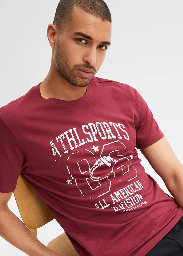 T-shirt con stampa sportiva (pacco da 2), bonprix