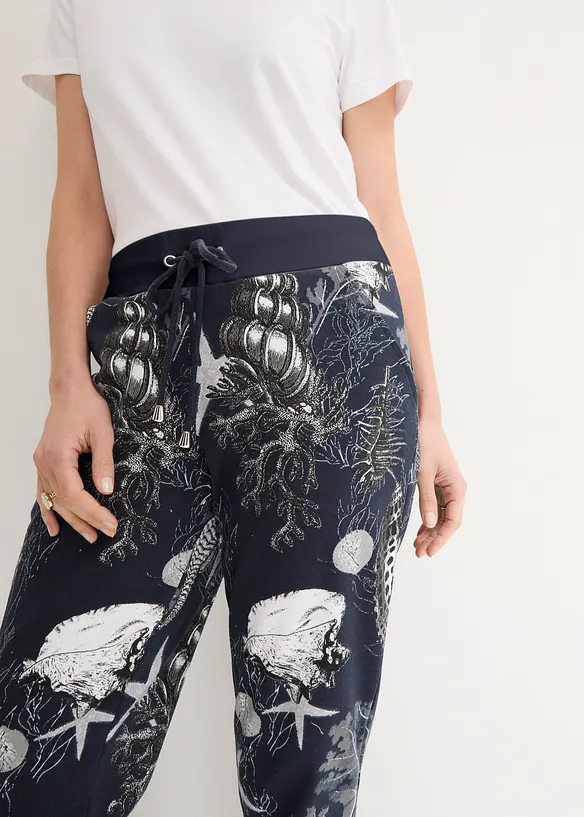 Pantaloni in felpa di misto cotone, bonprix