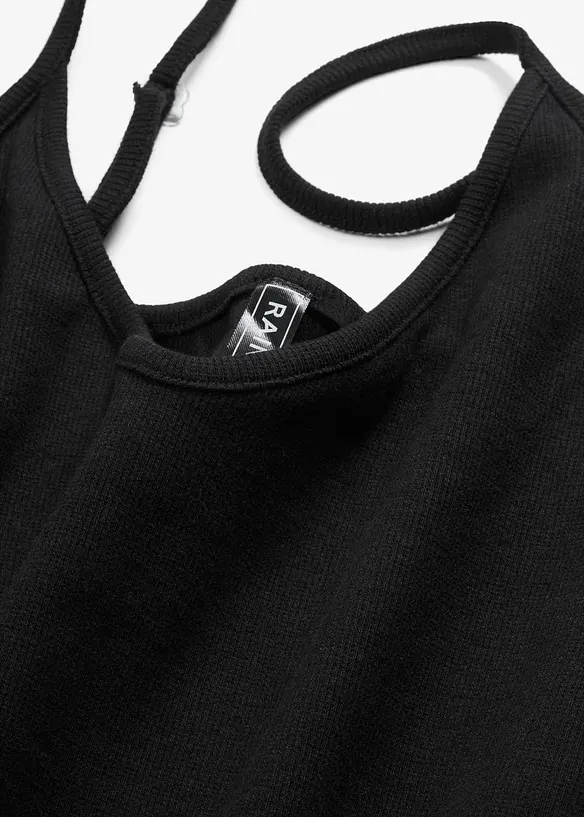 Abito in maglina a coste in misto cotone elasticizzato, bonprix