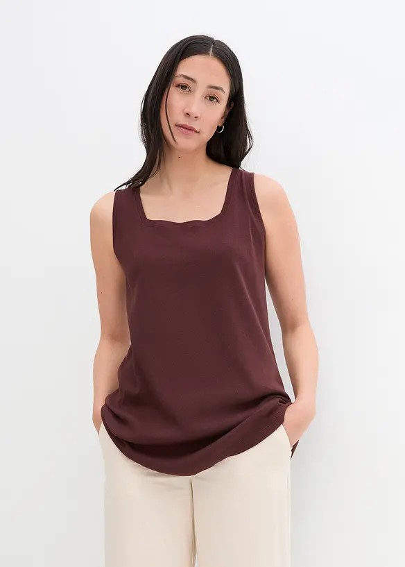 Top lungo in puro cotone, bonprix