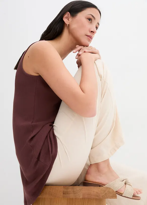 Top lungo in puro cotone, bonprix