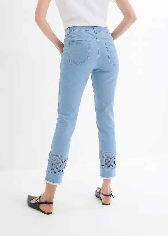 Jeans cropped con ricami, bpc selection