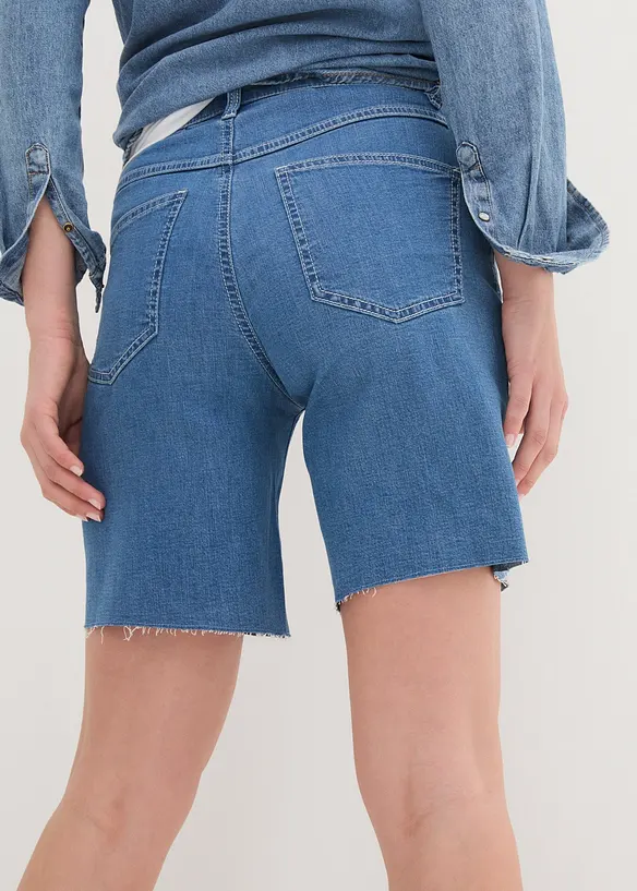 Bermuda in jeans straight, a vita media, John Baner JEANSWEAR