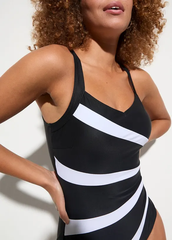 Costume intero con inserti e effetto modellante forte, bonprix