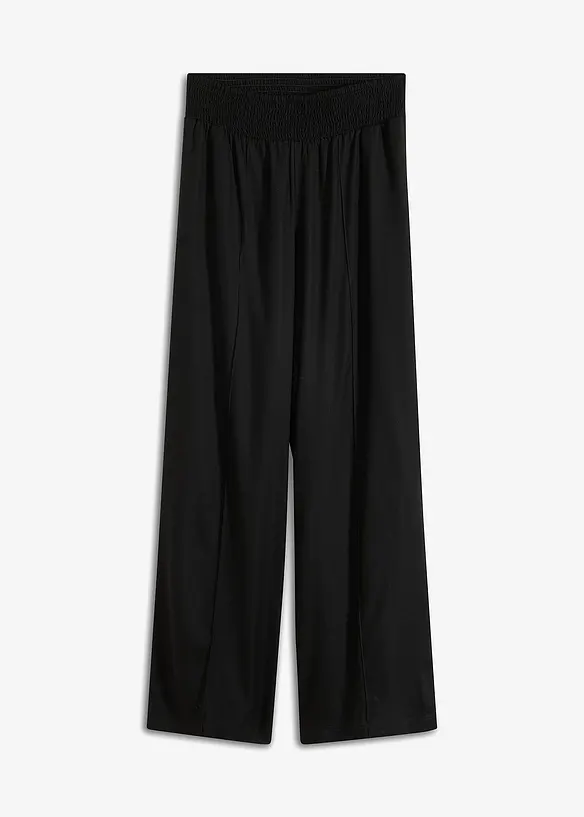Pantaloni con elastico in vita in viscosa crêpe fluente, bonprix