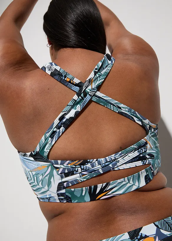 Bikini a bustier con spalline incrociate (set 2 pezzi), bonprix