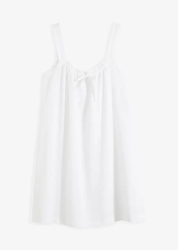 Camicia da notte oversize in seersucker leggero, bonprix