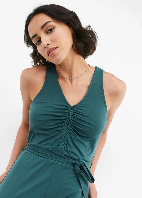 Tuta elegante in jersey con arricciatura, bonprix